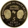 5 euros Traité de l’Élysée - - France