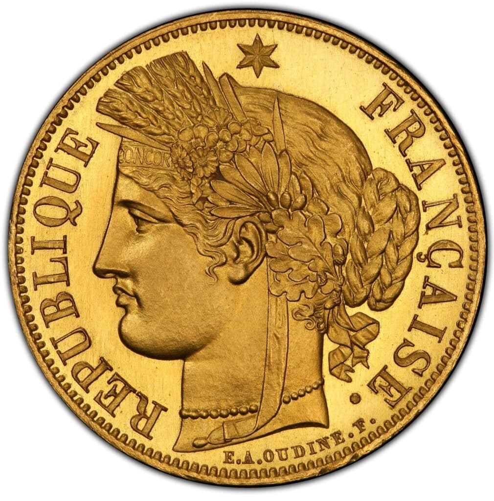 Avers 5 Francs Cérès essai en Or - 1849 - France — pièce en or