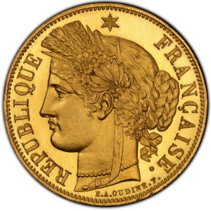 Avers 5 Francs Cérès essai en Or - 1849 - France — pièce en or