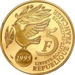 5 francs cinquantenaire de l'ONU or - - France