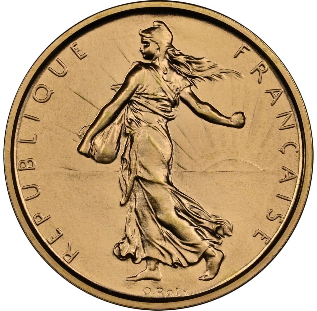 Avers 5 Francs Gold Piedfort - - France — pièce en or