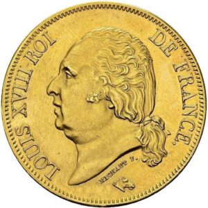 Avers 5 Francs - Louis XVIII Pattern - 1817 - France — pièce en or