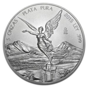 Libertad Mexicain en Argent - 155,5 g (5 Oz) - Mexique Face