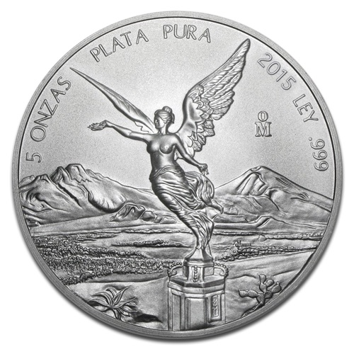 Libertad Mexicain en Argent - 155,5 g (5 Oz) - Mexique Face