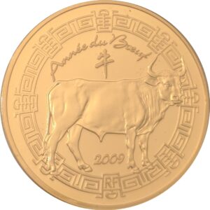 Avers 50 euros Année du Bœuf - - — pièce en or