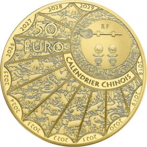 Avers 50 euros Année du cochon - - — pièce en or