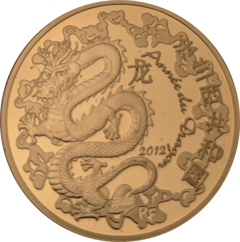 Avers 50 euros Année du dragon - - France — pièce en or