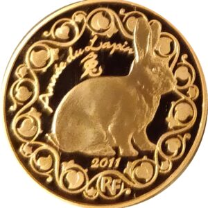 Avers 50 euros Année du lapin - - France — pièce en or