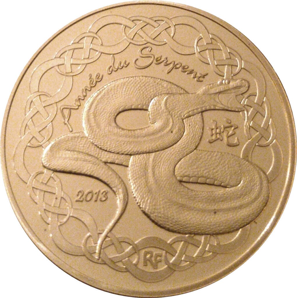 Avers 50 euros Année du serpent - - France — pièce en or
