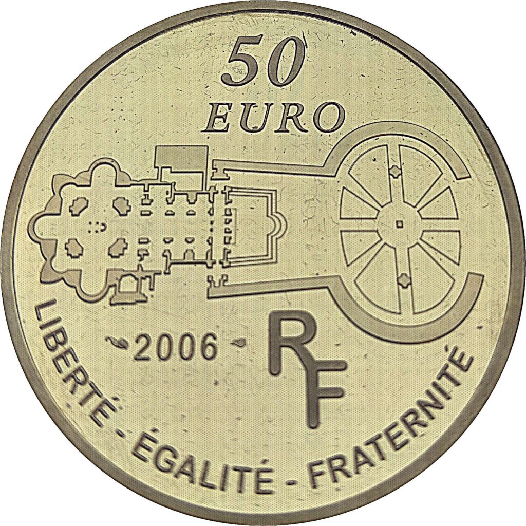 Avers 50 euros Basilique Saint-Pierre de Rome - - France — pièce en or
