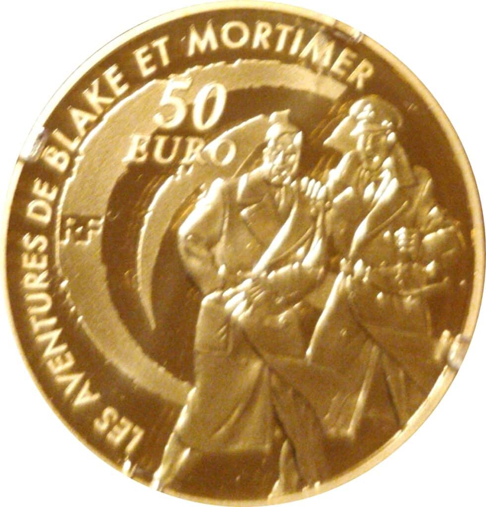 Avers 50 euros Blake et Mortimer - - France — pièce en or