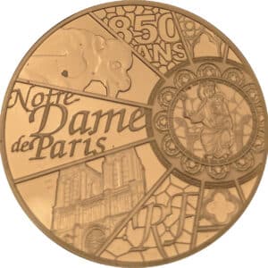 Avers 50 euros Cathédrale Notre-Dame de Paris or - - France — pièce en or
