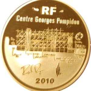 Avers 50 euros Centre Pompidou or - - France — pièce en or