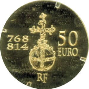 Avers 50 euros Charlemagne - - France — pièce en or