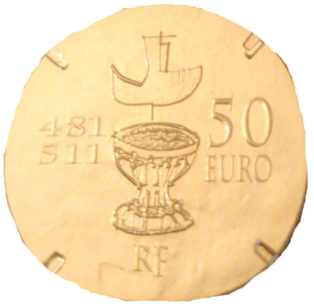 Avers 50 euros Clovis Ier - - France — pièce en or