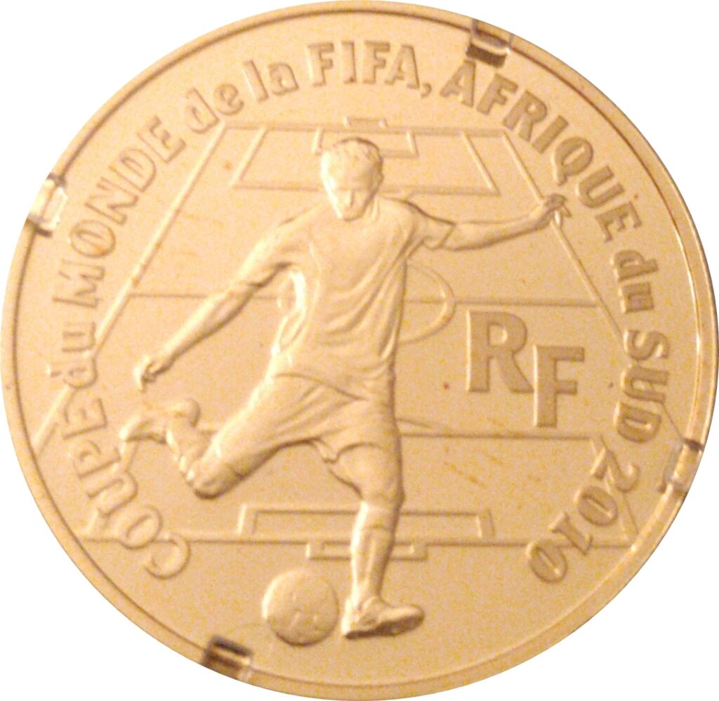 Avers 50 euros Coupe du Monde FIFA 2010 or - - France — pièce en or