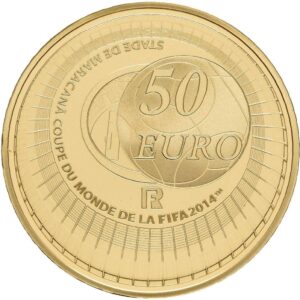 Avers 50 euros Coupe du Monde FIFA 2014 - - France — pièce en or