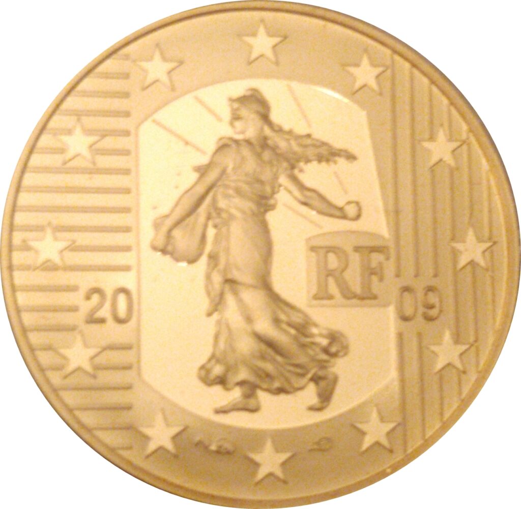Avers 50 euros Cour européenne des droits de l'homme or - - France — pièce en or
