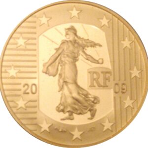 Avers 50 euros Cour européenne des droits de l'homme or - - France — pièce en or