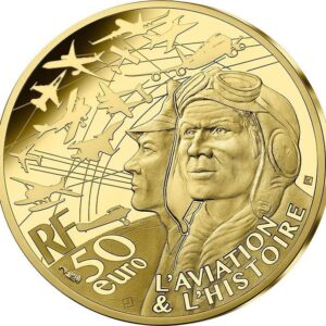 Avers 50 euros Curtiss P-40 - - France — pièce en or