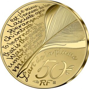 Avers 50 euros Dante Alighieri - - — pièce en or