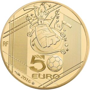 Avers 50 euros Euro UEFA 2016 or - - France — pièce en or