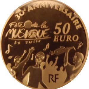 Avers 50 euros Fête de la musique - - France — pièce en or