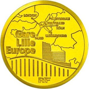 Avers 50 euros Gare de Lille-Europe or - - France — pièce en or