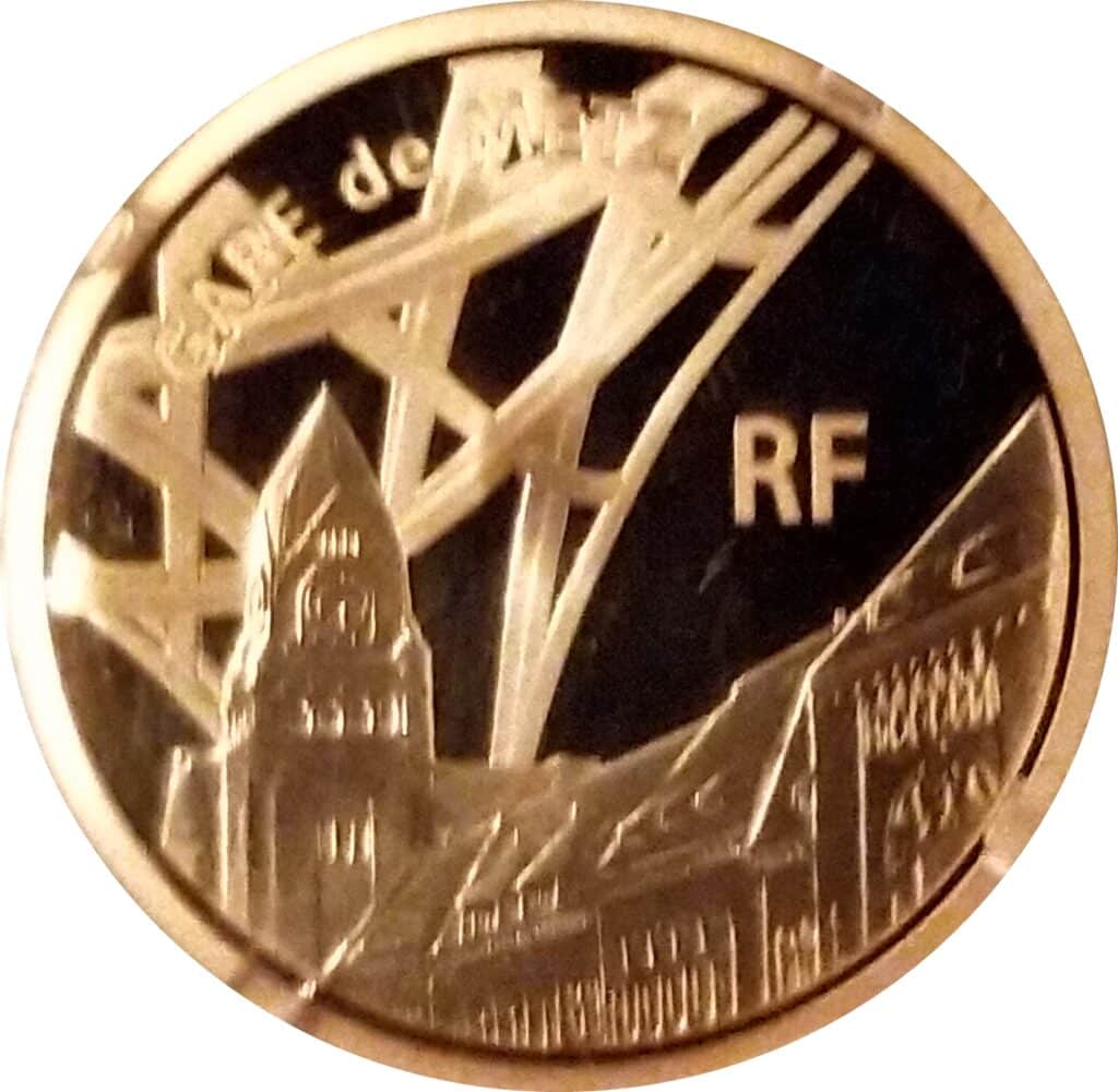 Avers 50 euros Gare de Metz-Ville or - - France — pièce en or