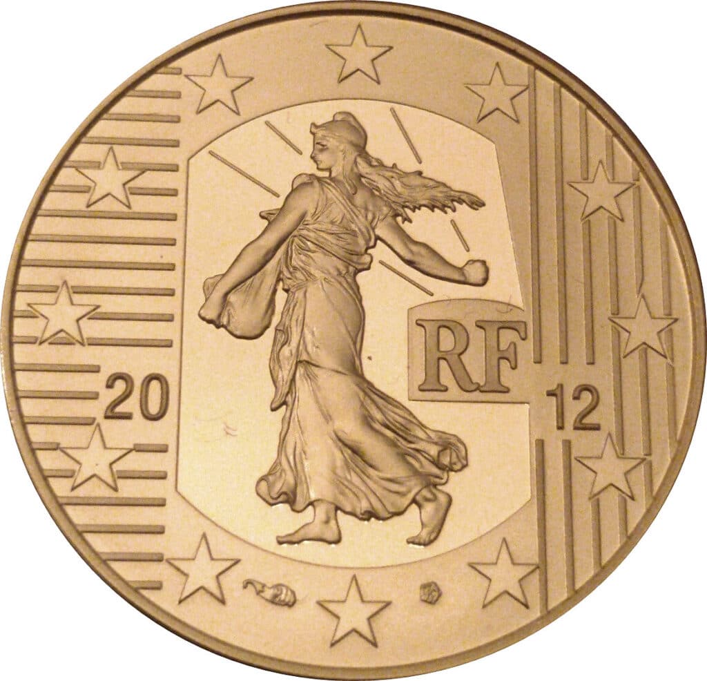 Avers 50 euros Introduction de l'euro 10 ans - - France — pièce en or