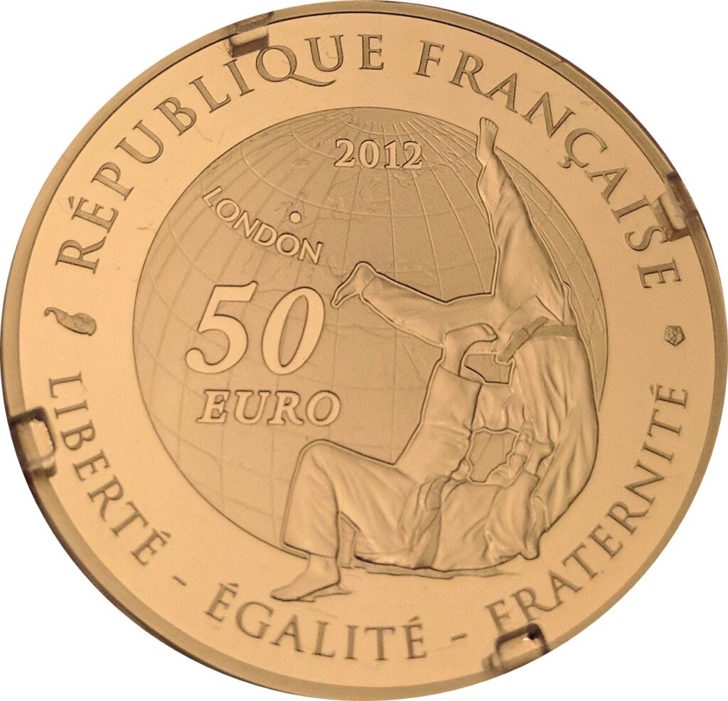 Avers 50 euros JO 2012 Judo - - France — pièce en or