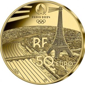 Avers 50 euros JO 2024 Paris Montmartre - - — pièce en or