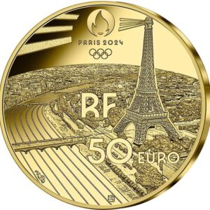 Avers 50 euros JO 2024 Paris Musée du Louvre - - France — pièce en or