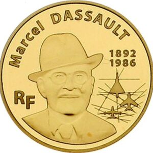 Avers 50 euros Marcel Dassault - - France — pièce en or