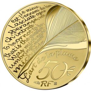 Avers 50 euros Molière - - — pièce en or