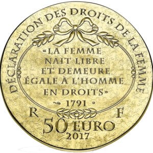 Avers 50 euros Olympe de Gouges - - France — pièce en or