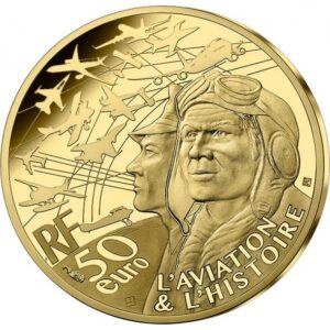 Avers 50 euros P-51 Mustang or - - — pièce en or