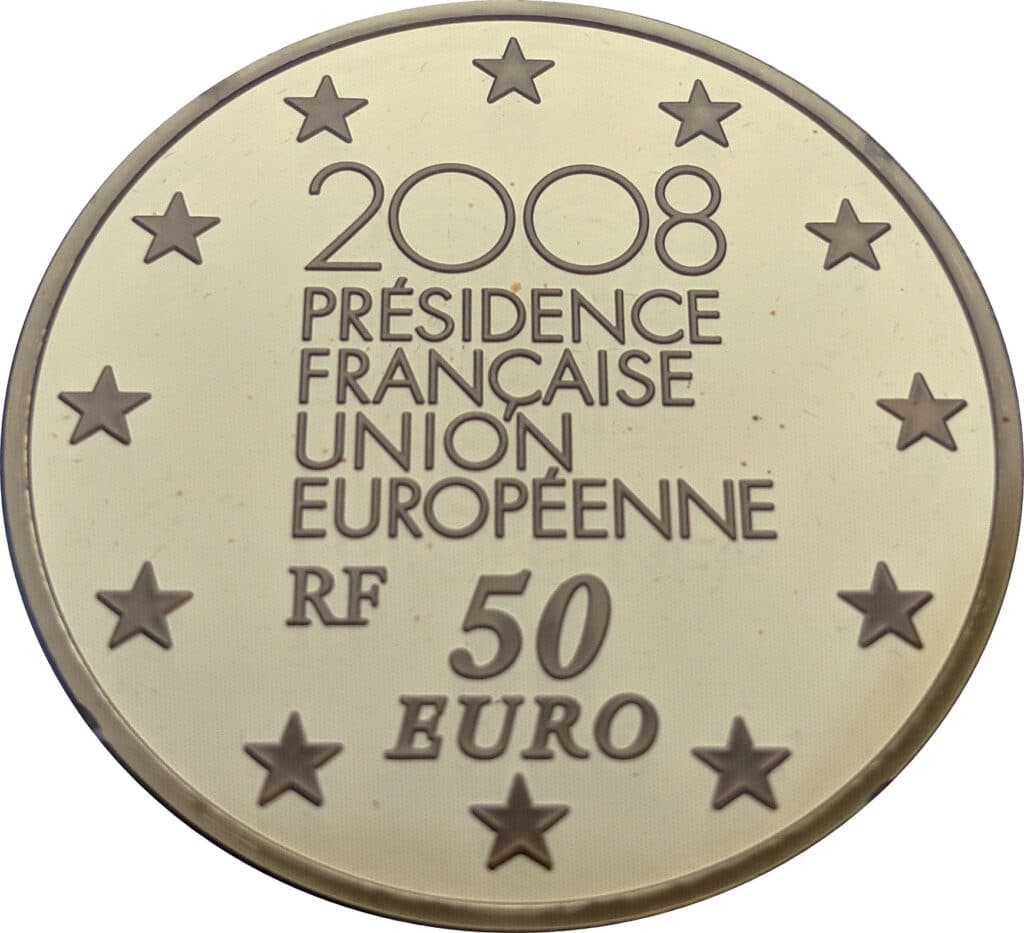 Avers 50 euros Présidence de l'UE - - — pièce en or