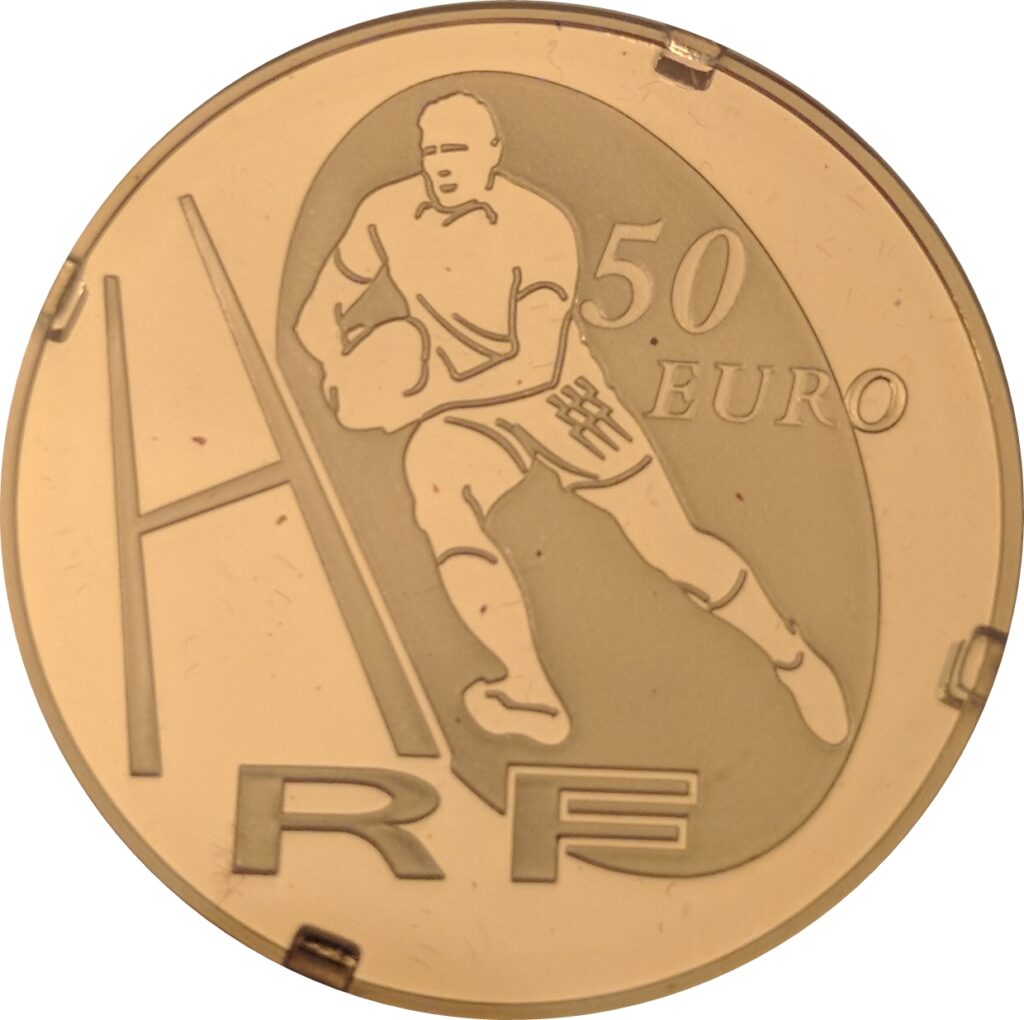 Avers 50 euros Stade Français - - France — pièce en or