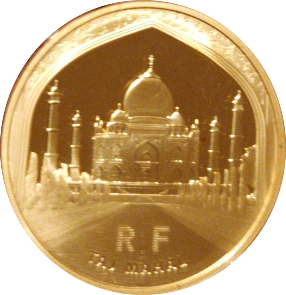 Avers 50 euros Taj Mahal - - France — pièce en or