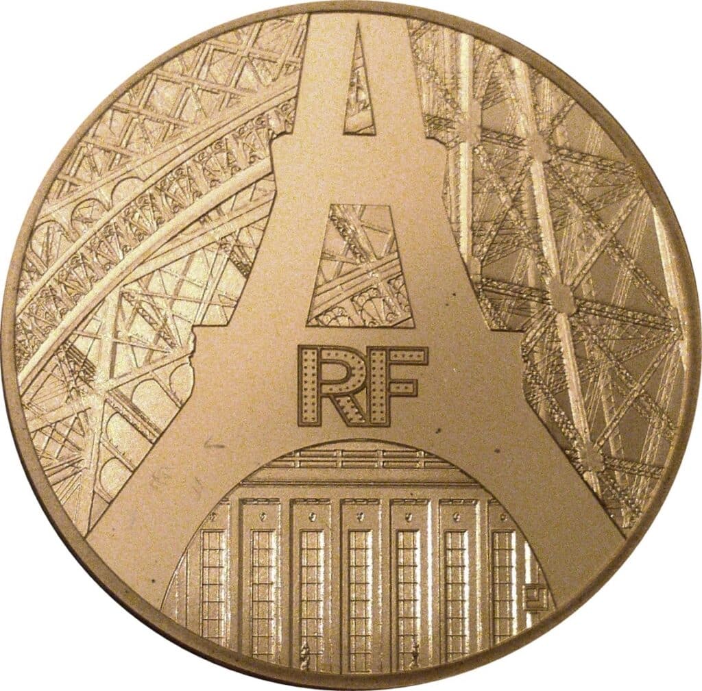 Avers 50 euros Tour Eiffel et Palais de Chaillot or - - France — pièce en or