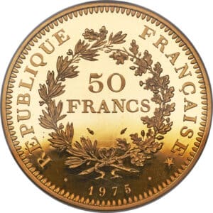 Avers 50 francs Hercule Piéfort or - - France — pièce en or
