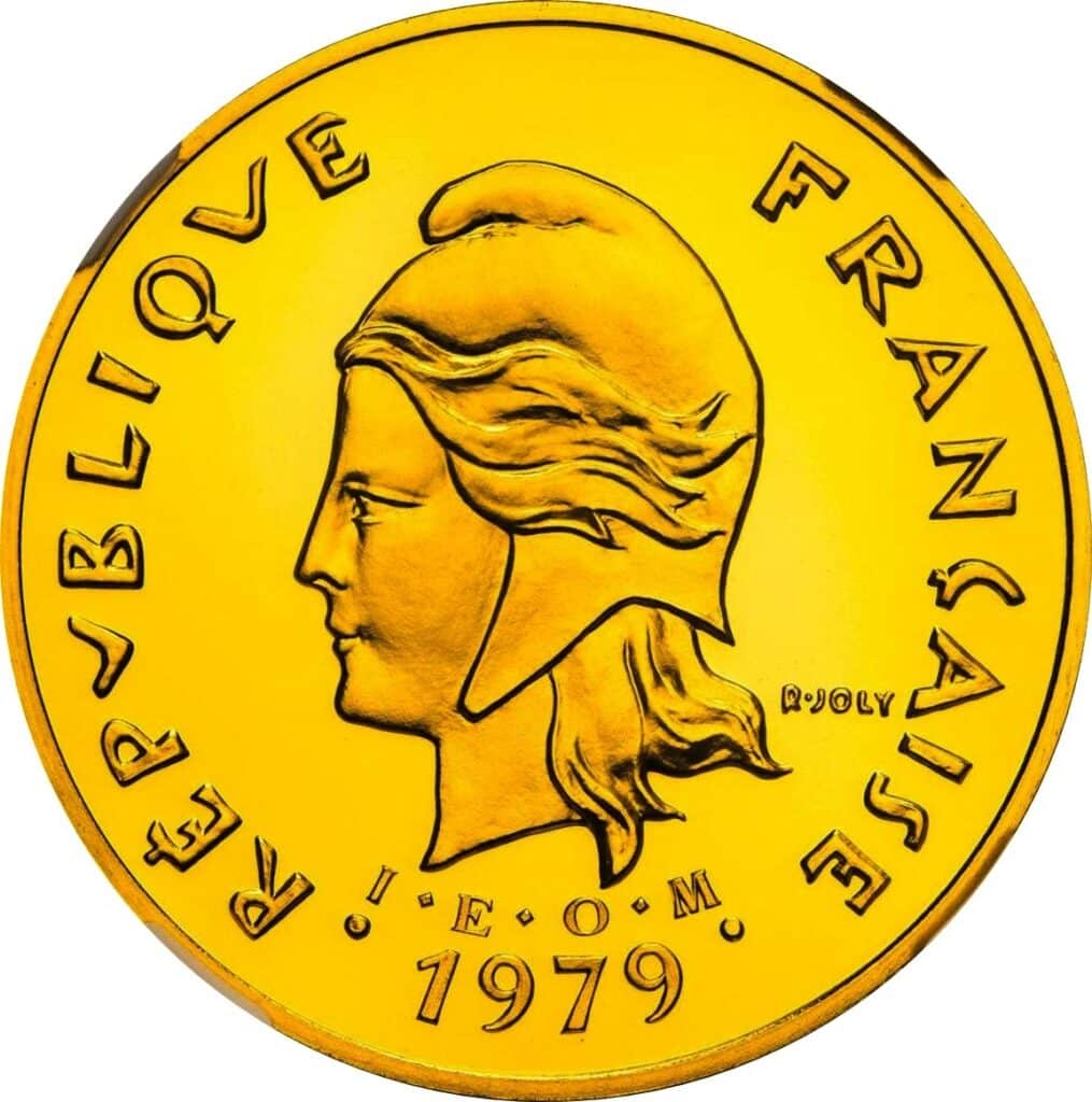 Avers 50 francs Piéfort or IEOM - - Nouvelle-Calédonie
 (France d'outre-mer) — pièce en or
