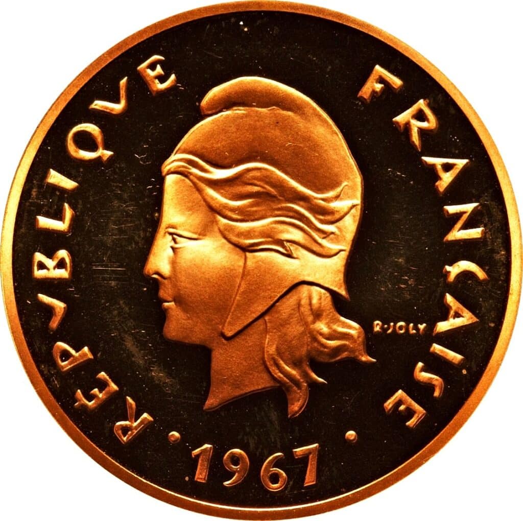 Avers 50 francs Piéfort or - - Nouvelle-Calédonie
 (France d'outre-mer) — pièce en or