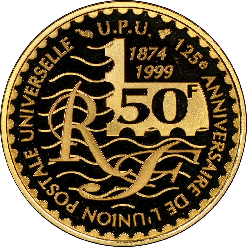 Avers 50 francs Timbre Français - - France — pièce en or