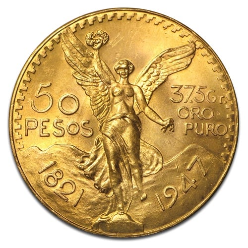 50 Pesos Or - Centenario 50 Pesos Mexicains Pièce d'or en Or - 37,5 g - Mexique Face