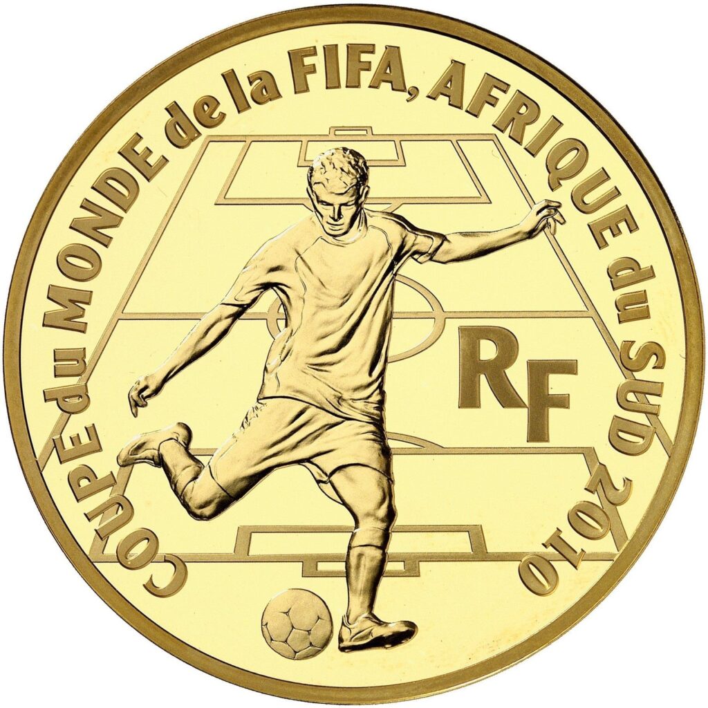 Avers 500 euros Coupe du Monde FIFA 2010 - - France — pièce en or