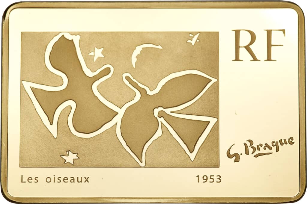 Avers 500 euros Georges Braque - - France — pièce en or