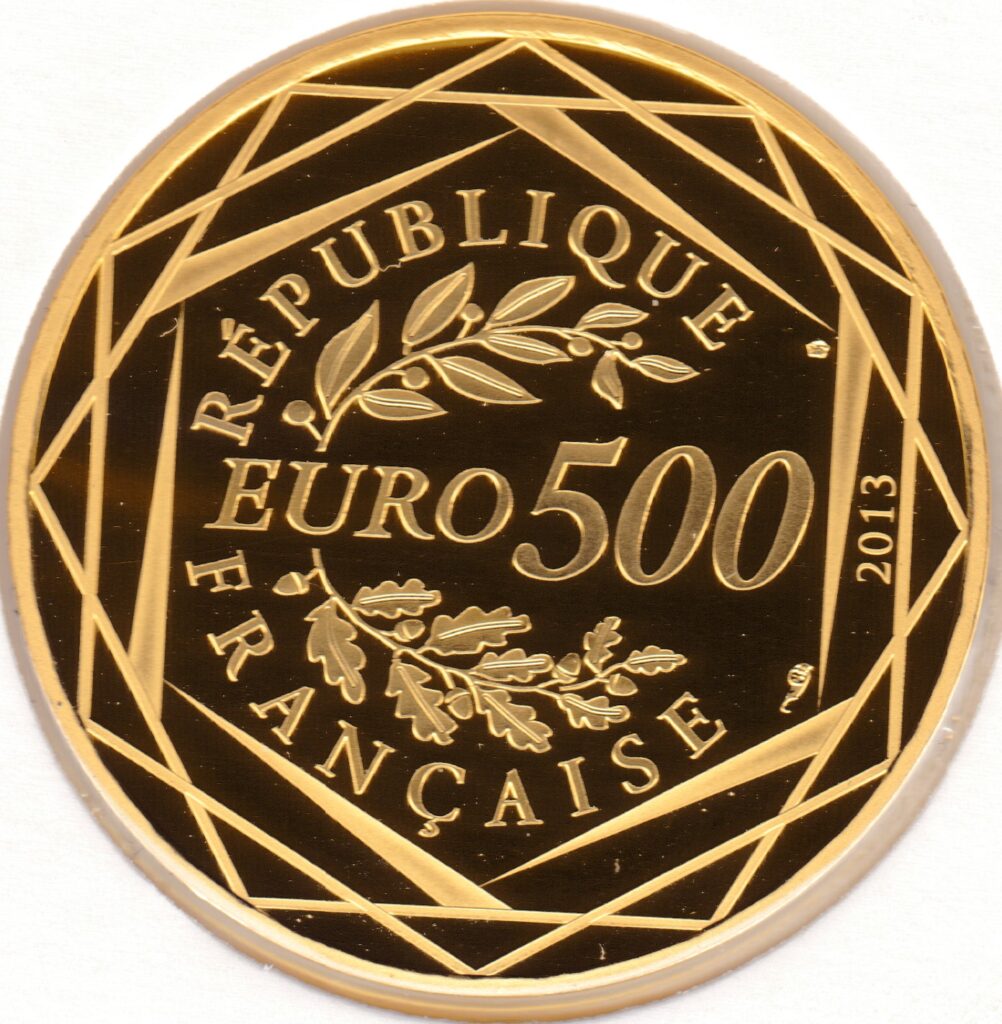 Avers 500 euros La République 1er type - - France — pièce en or