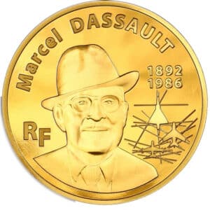 Avers 500 euros Marcel Dassault - - France — pièce en or